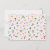 Personalized Summer Watercolor Pattern Notitiekaartje (Achterkant)