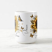 Personalized Sunflower Be the Sunshine Ceramic Mug Koffiemok (Center)