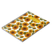 Personalized Sunflower Bloom Floral Pattern Custom Notitieboek (Linkerzijde)