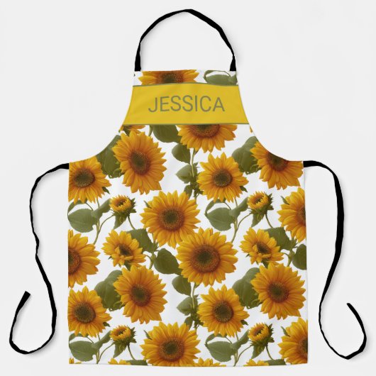 Personalized Sunflower Bloom Floral Pattern Custom Schort (Voorkant)