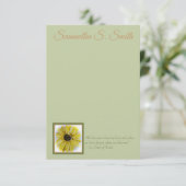 Personalized Sunflower Flat Note Card Kaart (Staand voorkant)