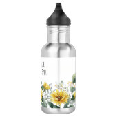 Personalized Sunflower Flower Teacher Appreciation Waterfles (Rechts)