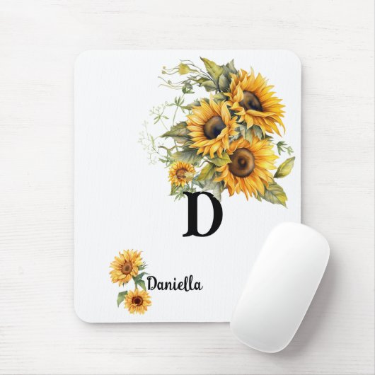 Personalized Sunflower Mousepad Muismat (Met muis)