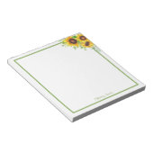 Personalized Sunflower Notepad Notitieblok (Schuin)