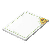 Personalized Sunflower Notepad Notitieblok (Linkerzijde)