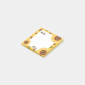 Personalized Sunflower Notes Square  (Schuin)