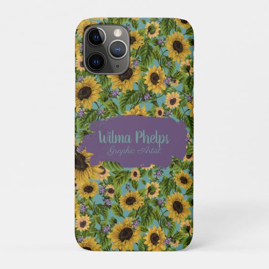 Personalized "Sunflower Rapture"  Case-Mate iPhone Case (Achterkant)