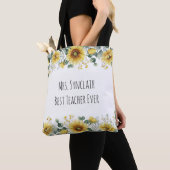 Personalized Sunflower Teacher Thank You Tote Bag (Dichtbij)