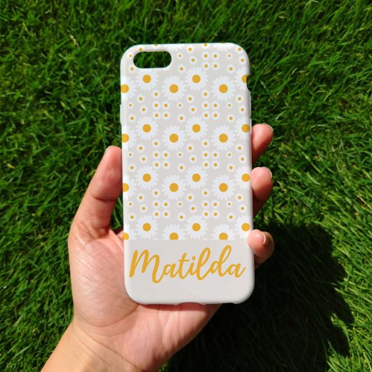Personalized Sunny Daisy Pattern Phone Case