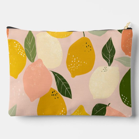 Personalized Sunny Lemon Grove on Soft Blush Etui (Achterkant)
