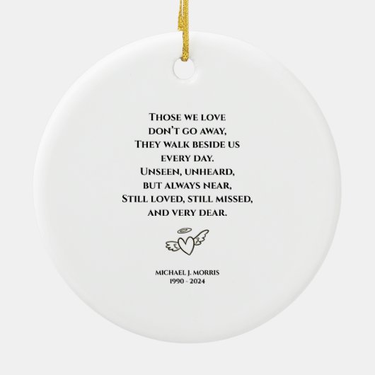 Personalized Sunset Memorial Ornament (Achterkant)