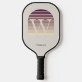 Personalized Sunset Ombre Monogram Pickleball Paddle (Achterkant)