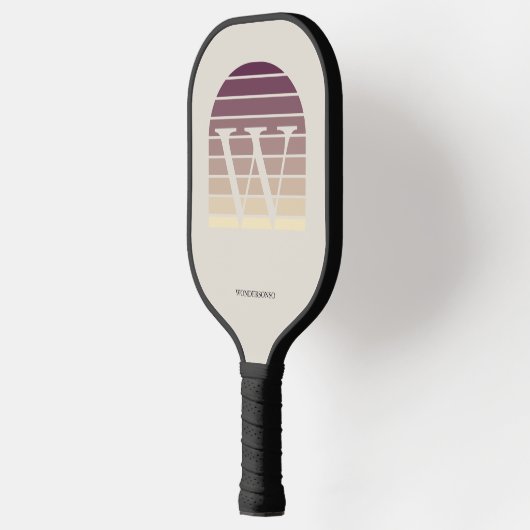 Personalized Sunset Ombre Monogram Pickleball Paddle (Links)