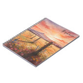 Personalized Sunset Wildflower Journal Notebook Notitieboek (Linkerzijde)