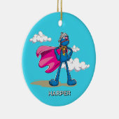 Personalized Super Grover | Custom Name & Photo Keramisch Ornament (Rechts)