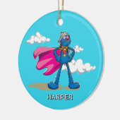 Personalized Super Grover | Custom Name & Photo Keramisch Ornament (Links)