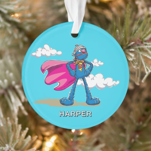 Personalized Super Grover | Custom Name & Photo Ornament (Boom)