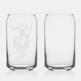 Personalized Super Mom with Son and Daughter Gift Blikvorm Glas