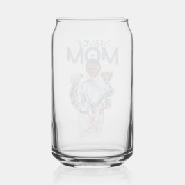 Personalized Super Mom with Son and Daughter Gift Blikvorm Glas