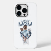 Personalized Super Mom with Son and Daughter Gift Case-Mate iPhone Case (Achterkant)