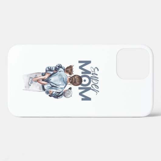 Personalized Super Mom with Son and Daughter Gift Case-Mate iPhone Case (Achterkant (horizontaal))