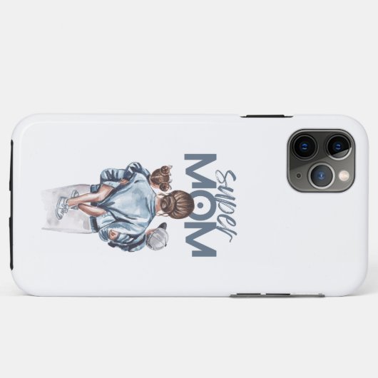 Personalized Super Mom with Son and Daughter Gift Case-Mate iPhone Case (Achterkant (horizontaal))