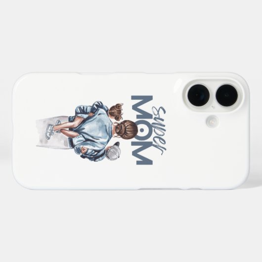 Personalized Super Mom with Son and Daughter Gift Case-Mate iPhone Case (Achterkant (horizontaal))