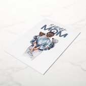 Personalized Super Mom with Son and Daughter Gift  Folie Uitnodiging (Gedraaid)