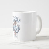 Personalized Super Mom with Son and Daughter Gift Grote Koffiekop (Voorkant rechts)