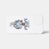 Personalized Super Mom with Son and Daughter Gift iPhone Hoesje (Achterkant horizontaal)