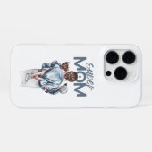 Personalized Super Mom with Son and Daughter Gift iPhone Hoesje (Achterkant horizontaal)