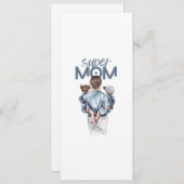 Personalized Super Mom with Son and Daughter Gift  Kaart (Voorkant / Achterkant)