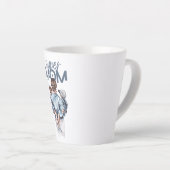 Personalized Super Mom with Son and Daughter Gift Latte Mok (Rechterhoek)