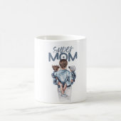 Personalized Super Mom with Son and Daughter Gift Magische Mok (Center)
