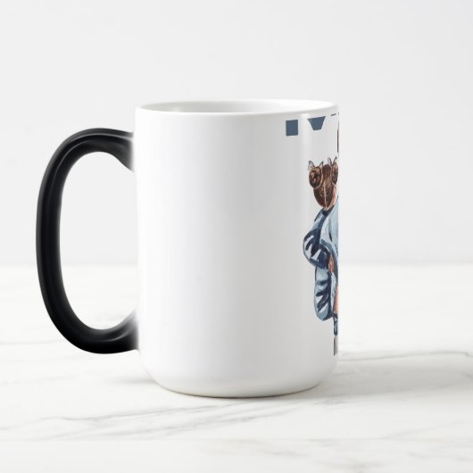 Personalized Super Mom with Son and Daughter Gift Magische Mok (Links)