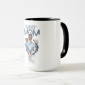Personalized Super Mom with Son and Daughter Gift Mok (Voorkant rechts)