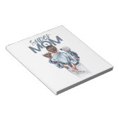 Personalized Super Mom with Son and Daughter Gift Notitieblok (Schuin)