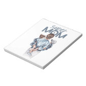 Personalized Super Mom with Son and Daughter Gift Notitieblok (Linkerzijde)