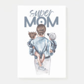 Personalized Super Mom with Son and Daughter Gift  Post-it® Notes (Voorkant)
