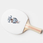 Personalized Super Mom with Son and Daughter Gift Tafeltennisbatje (Zijkant)