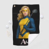 Personalized Superhero Golf Towel Golfhanddoek (Insitu)