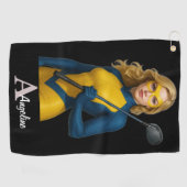 Personalized Superhero Golf Towel Golfhanddoek (Horizontaal)