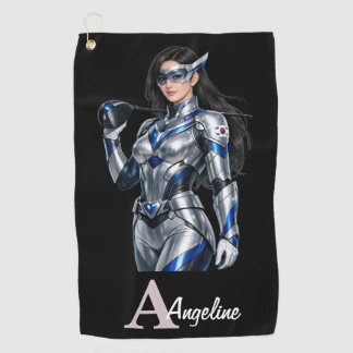 Personalized Superhero Golf Towel Golfhanddoek