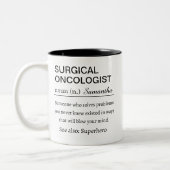 Personalized Surgical Oncologist Definition Tweekleurige Koffiemok (Links)
