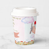 Personalized Sustainable Red Airplane Birthday Papieren Bekers (Rechts)