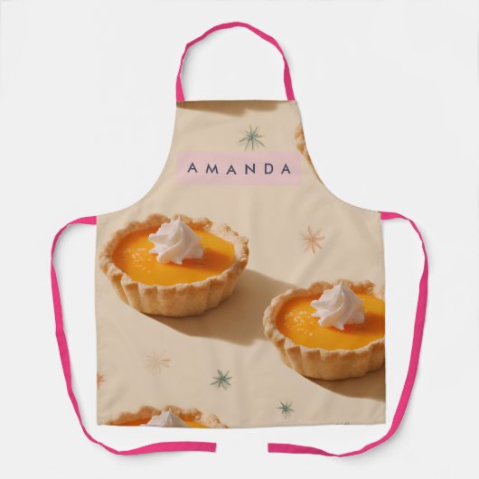 Personalized Sweet Custard Tart Pattern Schort (Voorkant)