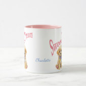 Personalized "Sweet Dream" Puppy Dog Watercolor Mu Mok (Midden)