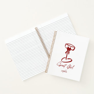 Personalized Sweet Girl Notebook Coquette  Notitieboek
