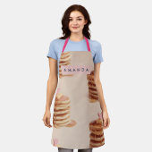 Personalized Sweet Pancake Pattern Apron Schort (Gedragen)