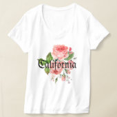Personalized sweet pink roses California Cute T-shirt (Laagn)